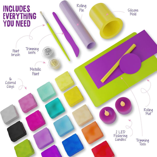Light-Up Clay Lanterns Making Kit (Case of 4 Kits)