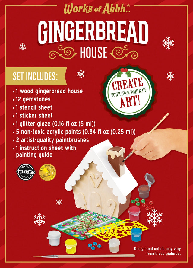 Gingerbread House Wood Paint Set (Case of 4 Kits)