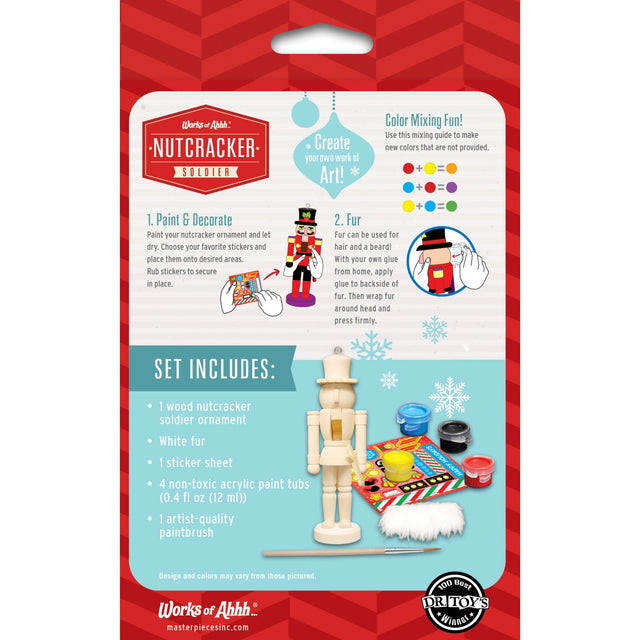 Nutcracker Soldier Ornament Wood Paint Kit (Case of 6 Kits)