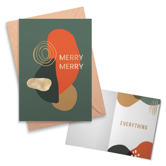 Merry, Merry Greeting Card (Green)