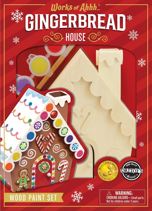 Gingerbread House Wood Paint Set (Case of 4 Kits)